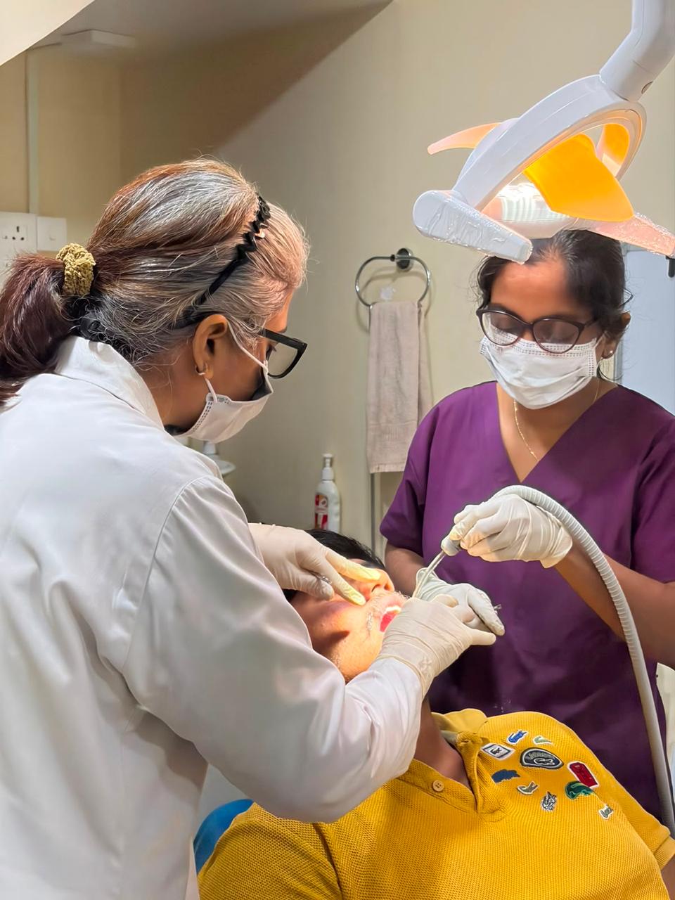 Specialist dental treatment in progress at Healing Touch Centre, South Goa